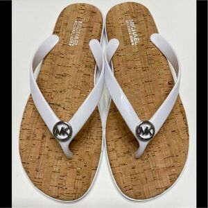 Michael Kors MK Jelly Jet Cork Thong Sandals 8/8.5
